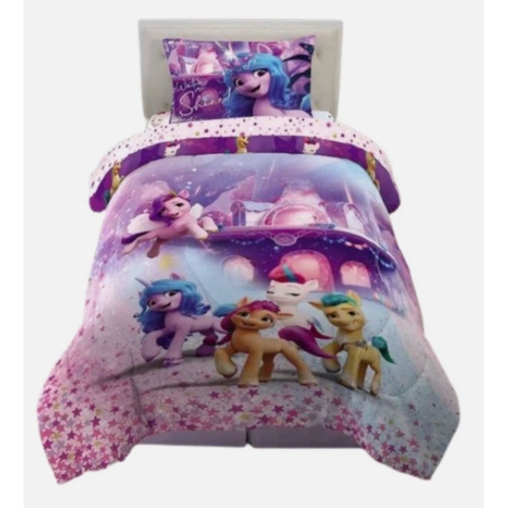 My Little Pony Kids 5 Piece Twin/Full Comforter With Full 4 Piece Sheet Set NEW